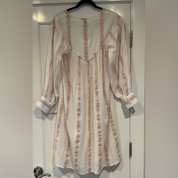 Antik Batik JULIA SHINY STRIPED DRESS in white NWT - Picture 6 of 7